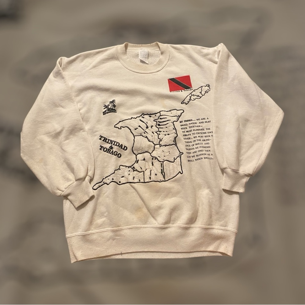 Vintage 90s Caribbean Crewneck Sweatshirt Pullover Size Large